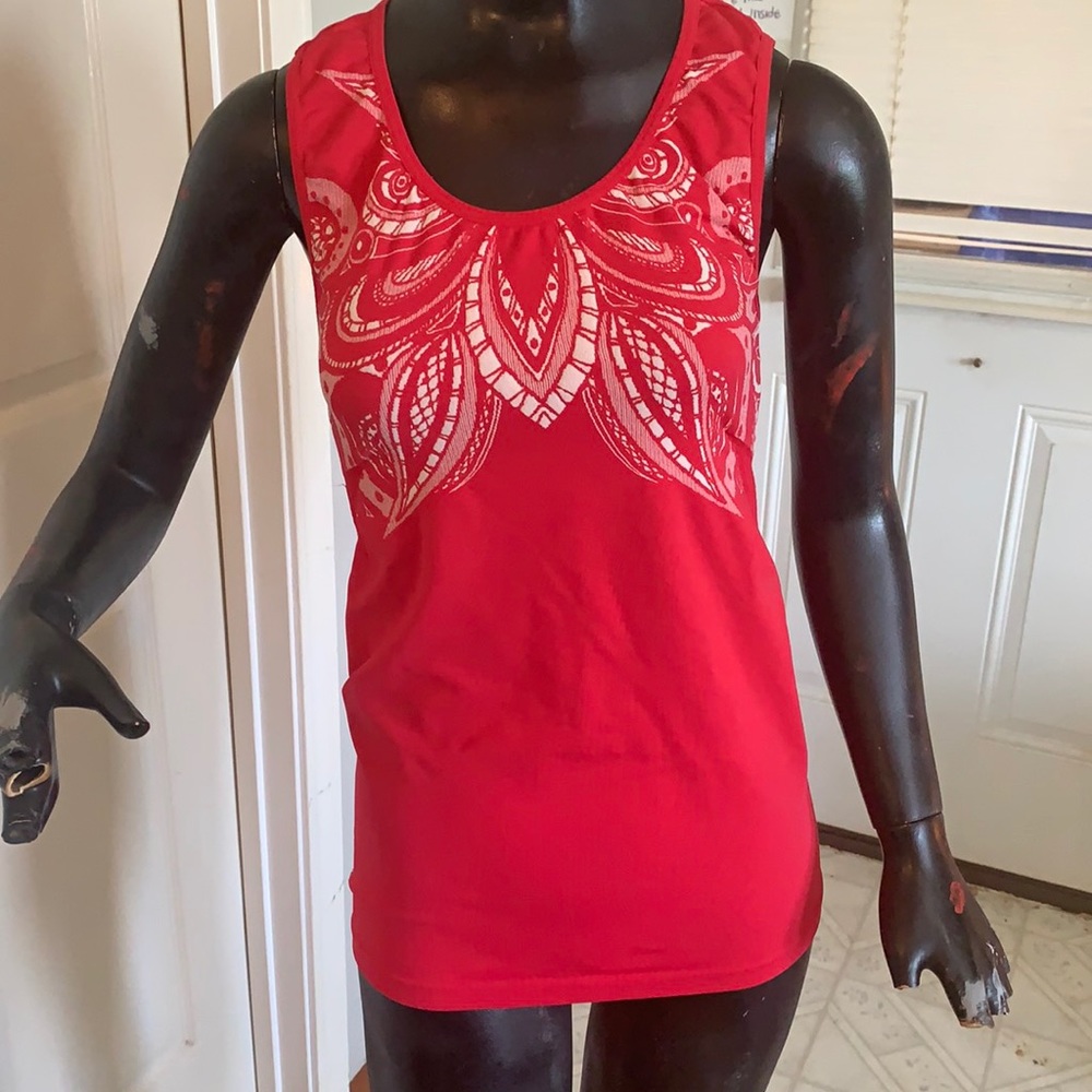 Athleta red workout top